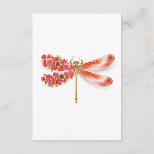 Tarjeta De Recepción Flor libélula con sakura de joyas