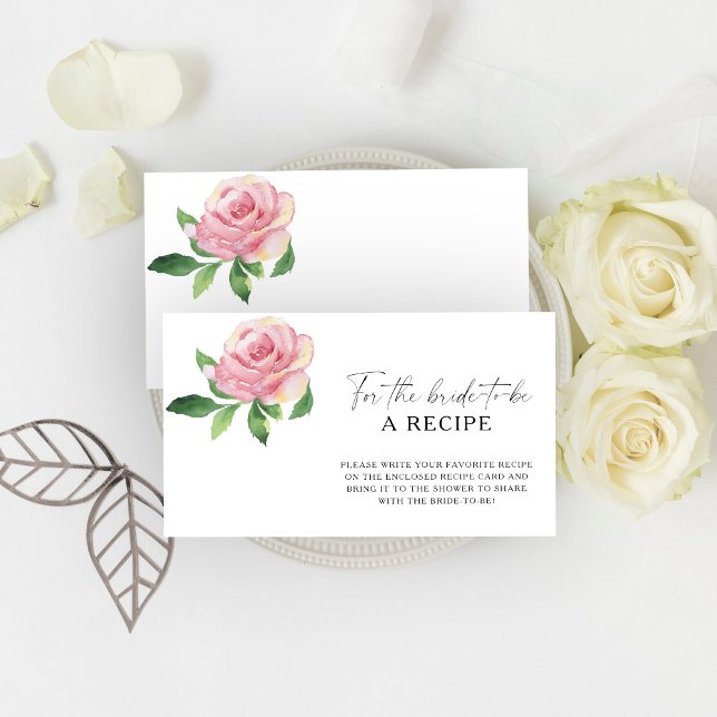 Tarjeta De Recepción Flor Rosa - Receta para que la novia sea (Subido por el creador)
