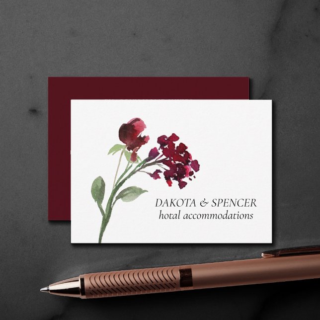 Tarjeta De Recepción Flor salvaje | Información de invitado de flores r (Subido por el creador)