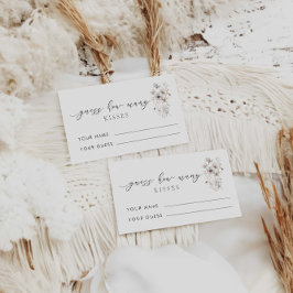 Tarjeta De Recepción Flor silvestre adivina cuántos besos de juego de n