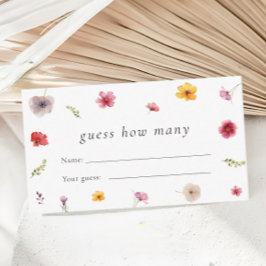 Tarjeta De Recepción Flor silvestre adivina cuántos juegos