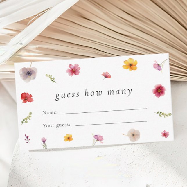 Tarjeta De Recepción Flor silvestre adivina cuántos juegos (Subido por el creador)