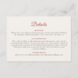Tarjeta De Recepción Flor Silvestre Amarilla Follaje de Caléndula Boda