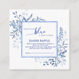 Tarjeta De Recepción Flor Silvestre Azul Algo Azul Rifa de Pañales