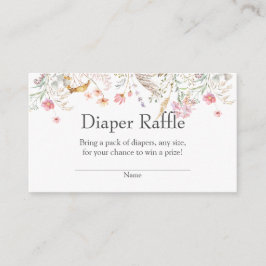 Tarjeta De Recepción Flor silvestre Baby Shower Diaper Raffle Insert