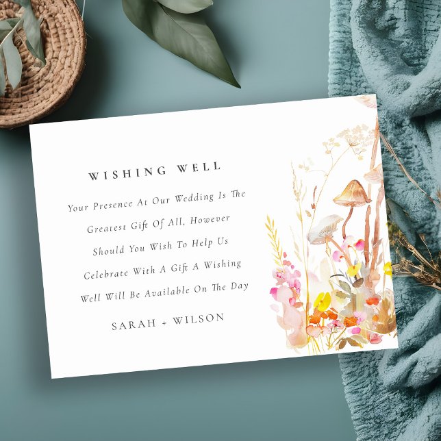 Tarjeta De Recepción Flor silvestre Boda Caída Deseando Bien (Subido por el creador)