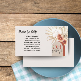 Tarjeta De Recepción Flor silvestre Boho Baby Shower Enclosure Card Flo