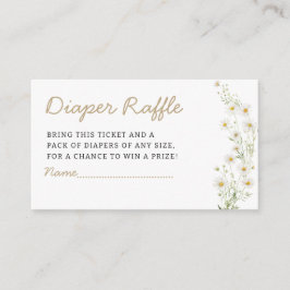 Tarjeta De Recepción flor silvestre Boho floral Diaper Raffle Baby Show