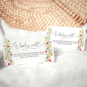 Tarjeta De Recepción Flor silvestre colorida deseando una buena ducha n