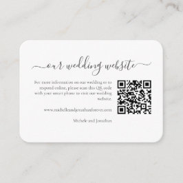 Tarjeta De Recepción Flor silvestre de boda RSVP Detalles Código QR