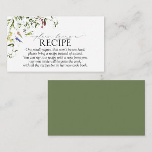 Tarjeta De Recepción Flor silvestre de verano, por favor, traiga una re