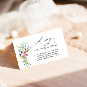 Tarjeta De Recepción Flor Silvestre de Verano Por Favor Traiga Una Rece