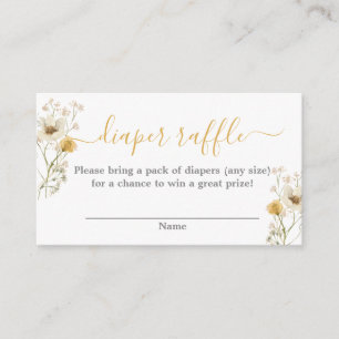 Tarjeta De Recepción Flor silvestre ducha chica rifa de pañales