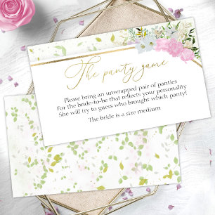 Tarjeta De Recepción Flor silvestre La ducha de novia del juego de pant