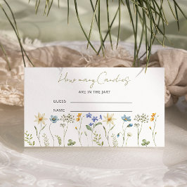 Tarjeta De Recepción Flor silvestre Neutral Baby Shower Cuántos Canales