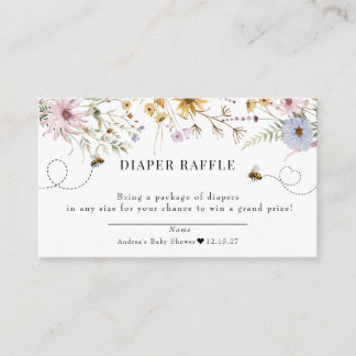 Tarjeta De Recepción Flor silvestre primavera | Bee Baby Shower | Diape
