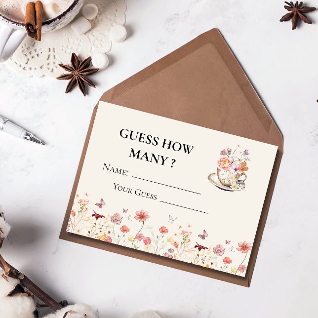 Tarjeta De Recepción Flor silvestre que se está preparando un bebé Adiv (Subido por el creador)