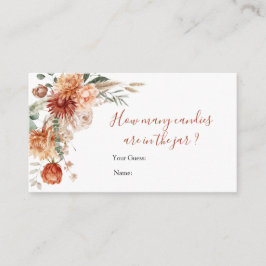 Tarjeta De Recepción Flor silvestre rusa Baby Shower cuántos canes