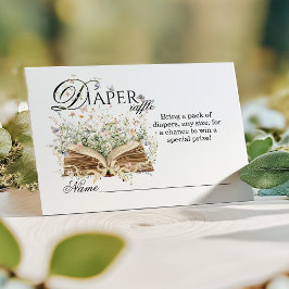 Tarjeta De Recepción Flor silvestre Un nuevo capítulo Comienza el pañal