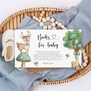 Tarjeta De Recepción Flora forestal de venado de Woodland - libros para