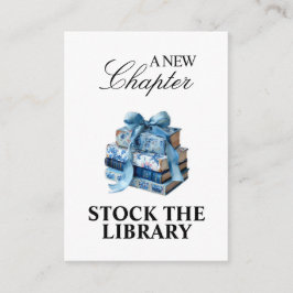 Tarjeta De Recepción Floral azul Un nuevo capítulo ducha de novia