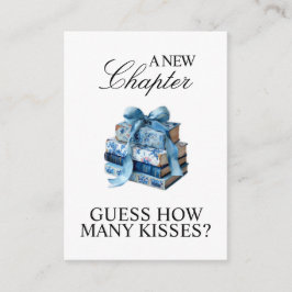 Tarjeta De Recepción Floral azul Un nuevo capítulo ducha de novia