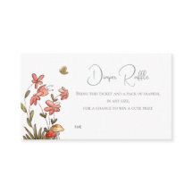 Floral Baby Shower Diaper Raffle