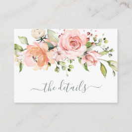 Tarjeta De Recepción Floral Bachelorette información del itinerario del