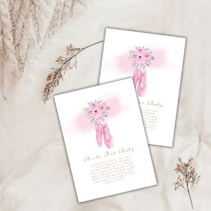 Tarjeta De Recepción Floral Ballerina Shooks Libros Para Baby Shower