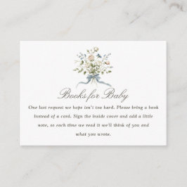 Tarjeta De Recepción Floral Bouquet Bow Cottage Books for Baby