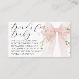 Tarjeta De Recepción Floral Bow Elegant Flower Girl Baby Shower