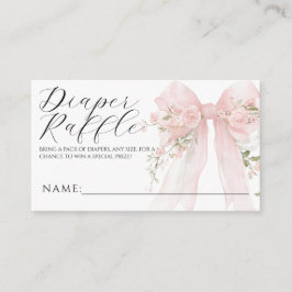 Tarjeta De Recepción Floral Bow Elegant Flower Girl Baby Shower