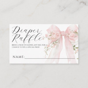 Tarjeta De Recepción Floral Bow Elegant Flower Girl Baby Shower