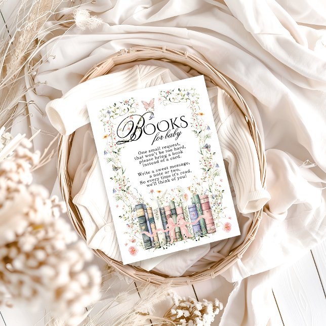 Tarjeta De Recepción Floral Bow Nuevo Capítulo Baby Shower Solicitud de (Subido por el creador)