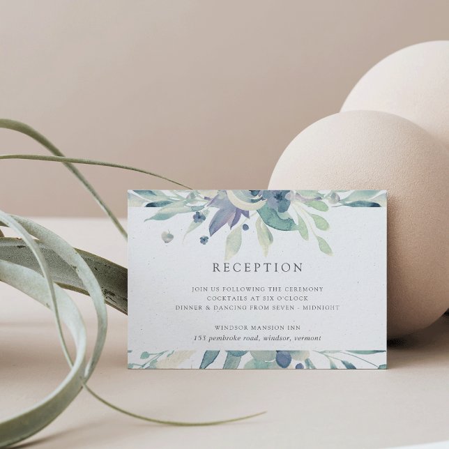 Tarjeta de recepción floral de acuarela de prado m (Subido por el creador)