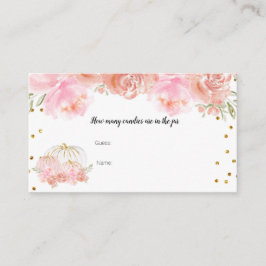 Tarjeta De Recepción Floral de calabaza ¿Cuántos caramelos hay en el ta