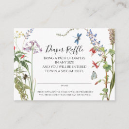 Tarjeta De Recepción Floral de flores silvestres en agua de abeja Diape