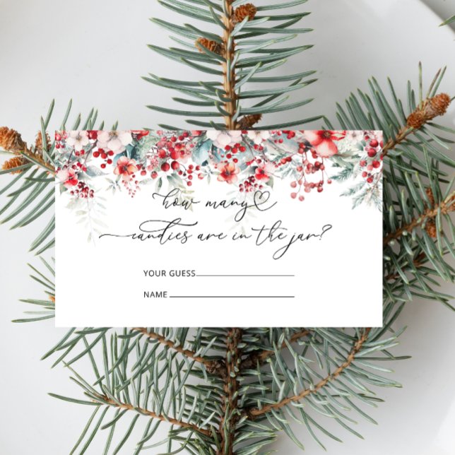 Tarjeta De Recepción Floral de invierno cuántos caramelos (Subido por el creador)