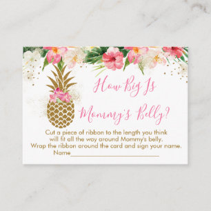 Tarjeta De Recepción Floral de piña cuán grande es el juego Belly de ma