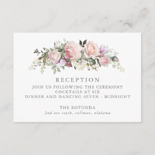 Tarjeta de recepción floral de primavera