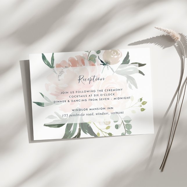 Tarjeta de recepción floral de verano medio (Subido por el creador)