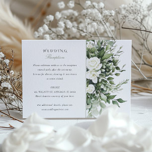 Tarjeta de recepción Floral Elegance Wedding