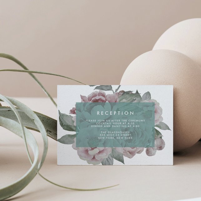 Tarjeta de recepción floral en el jardín inglés |  (Subido por el creador)