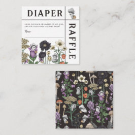 Tarjeta De Recepción Floral Fantasmas Halloween Baby Shower Diaper Raff