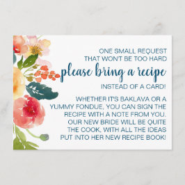 Tarjeta De Recepción Floral Garden Bridal Shower