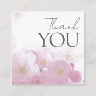 Tarjeta De Recepción Floral Gracias Elegante Moderno Plano Moderno