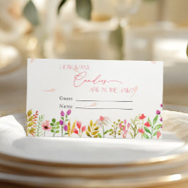 Tarjeta De Recepción Floral Greeneration Rustic Cuántos Candies