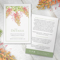 Floral Grevillea Loopy Lou boda de arte detalles