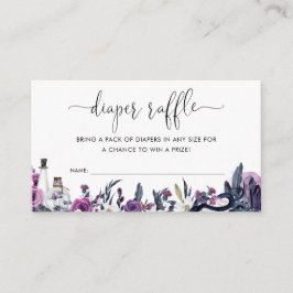 Tarjeta De Recepción Floral Halloween Skull Snoweather Diaper Raffle Sh