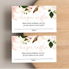 Tarjeta De Recepción Floral lirios lirios nenúfares nene ducha de pañal